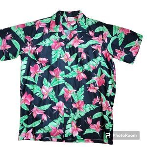Big Kanaka Men's Vintage Tropical Print Button Up. Size XL.